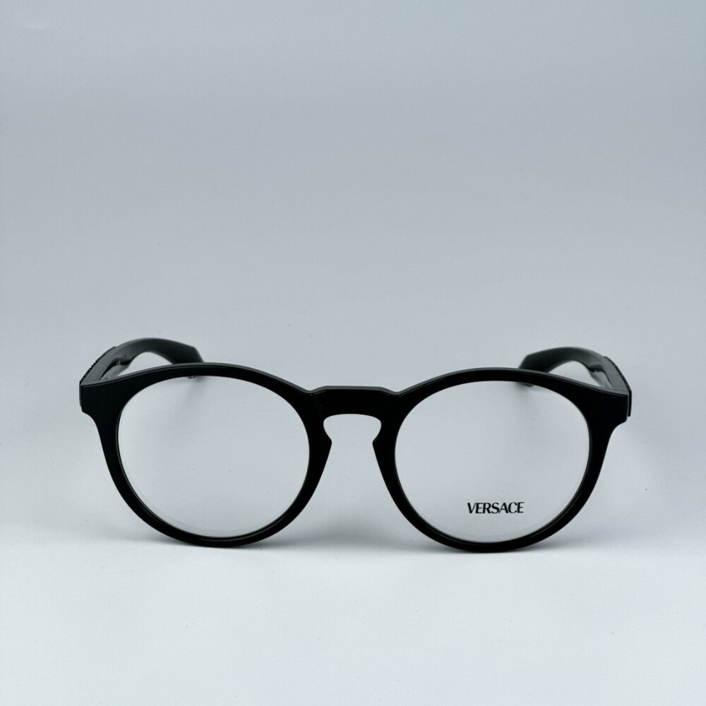 Versace Black Round Men's Glasses